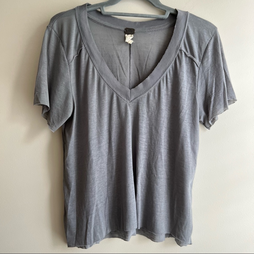 Free people gray v-neck